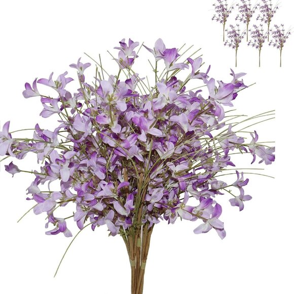 16" 24pcs Rustic Spring Summer Fall Blooming Wild Flowers with Stems for Crafts - Picture 1 of 7